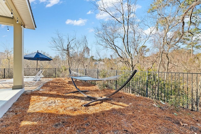 view of yard with a patio