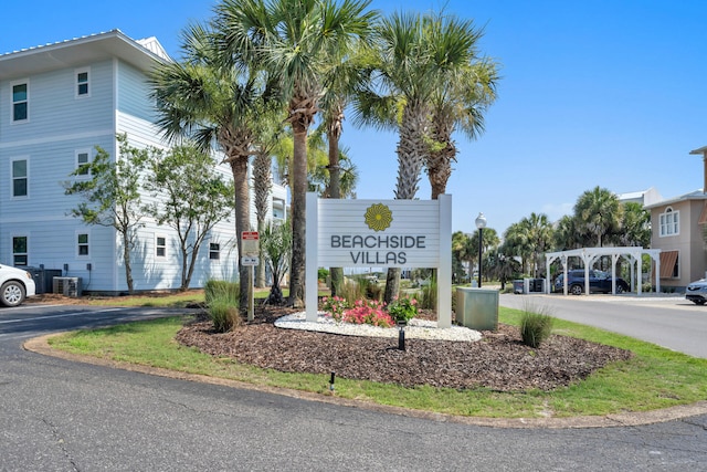 view of community sign