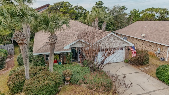 view of front facade with a garage