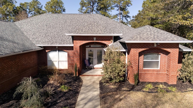 view of front of home with french doors