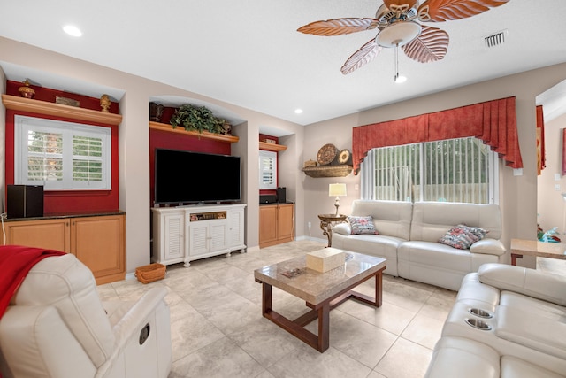 6568 Castlewood St, Navarre, FL 32566 - living room featuring ceiling fan