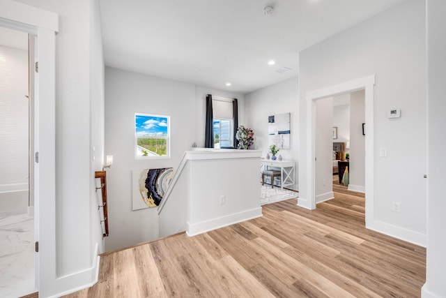 entryway featuring light hardwood / wood-style flooring