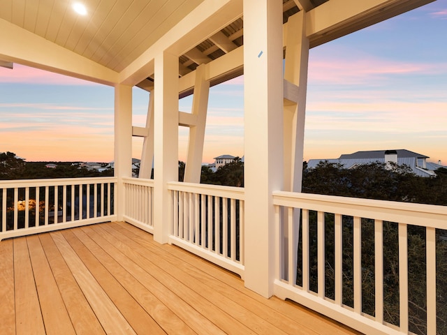 view of deck at dusk