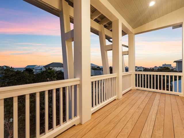 view of deck at dusk