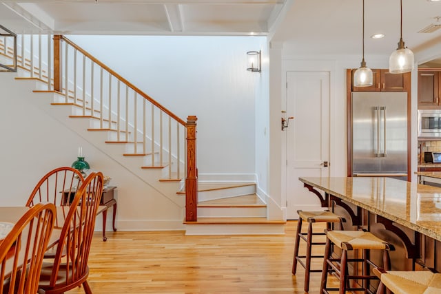 interior space with light wood-type flooring