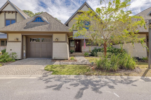 view of front of home featuring a garage