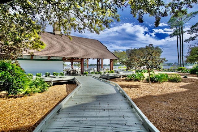 view of dock