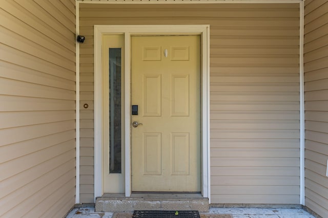 view of doorway to property