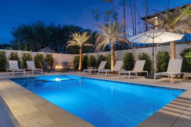 91 Pelayo Ave, Santa Rosa Beach, FL 32459 - view of swimming pool featuring a patio area and a fenced backyard