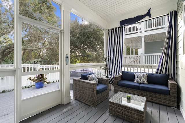 view of sunroom / solarium