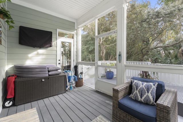 view of sunroom / solarium