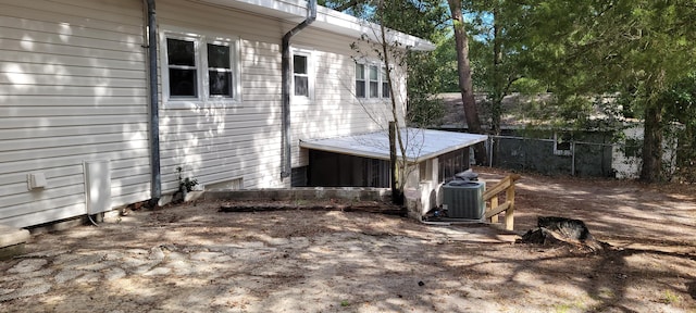 view of home's exterior featuring central AC unit