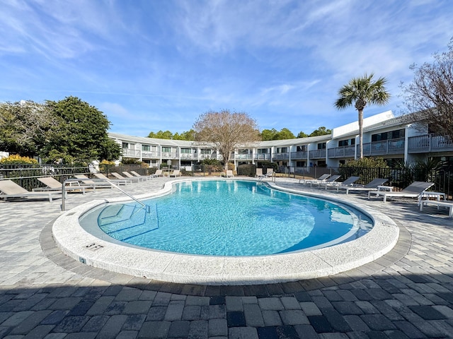 view of pool with a patio