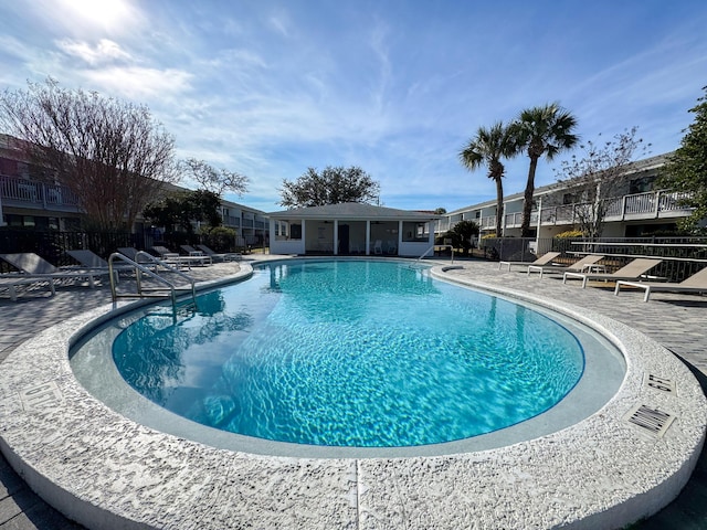 view of pool with a patio