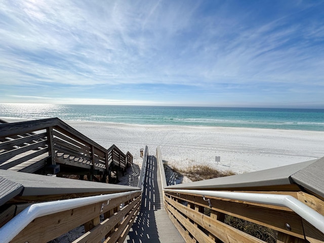 property view of water with a view of the beach