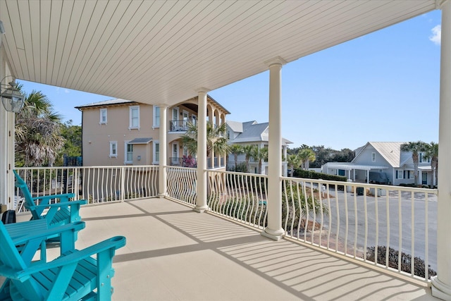 view of patio / terrace with a balcony