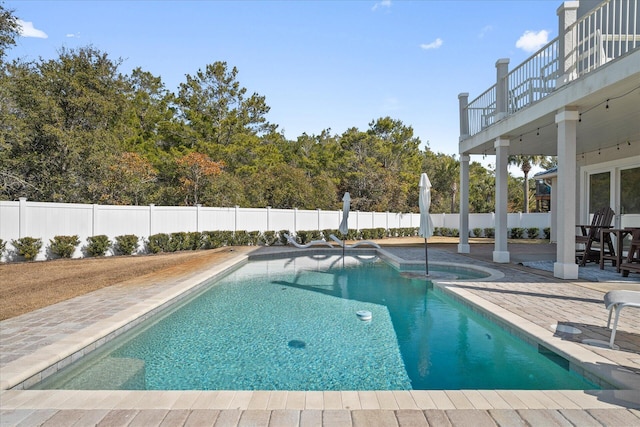 view of pool with a patio area