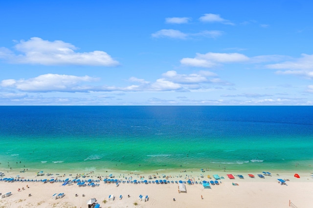 water view with a view of the beach