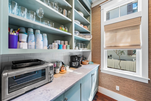 pantry with a toaster