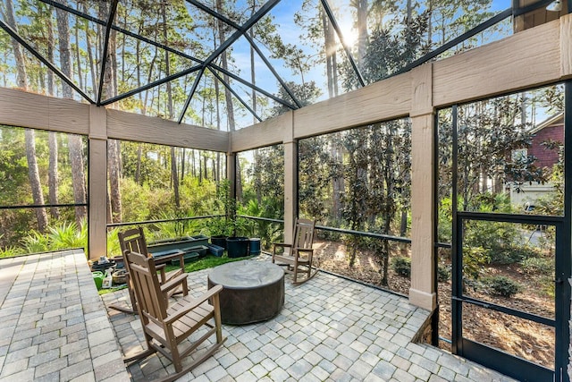 view of sunroom