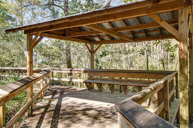 view of wooden terrace