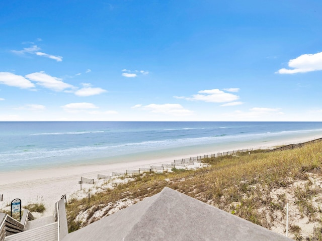 property view of water with a view of the beach