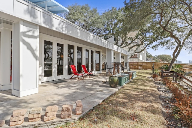 view of patio with french doors