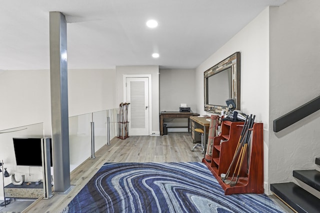 interior space with light wood-type flooring