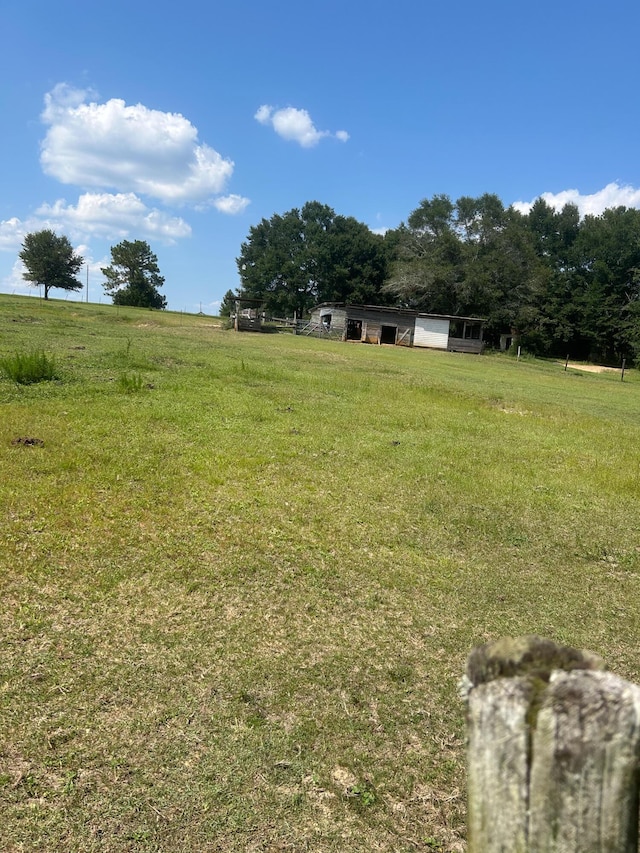 view of yard featuring a rural view