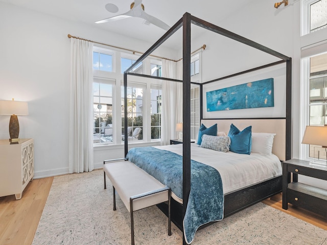 bedroom featuring light hardwood / wood-style floors