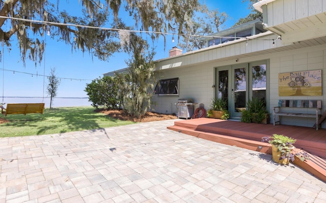 view of patio / terrace with a wooden deck