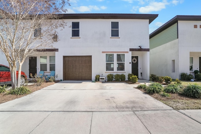 view of front facade with a garage