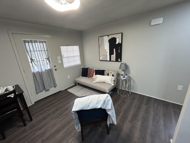 interior space featuring dark wood-type flooring