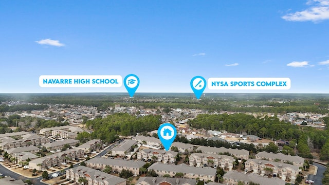 8872 White Ibis Way, Navarre, FL 32566 - bird's eye view featuring a residential view