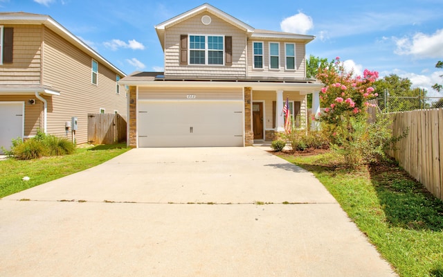 view of front facade with a garage