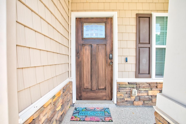 view of doorway to property