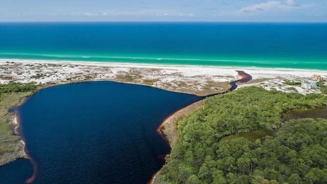 property view of water with a view of the beach