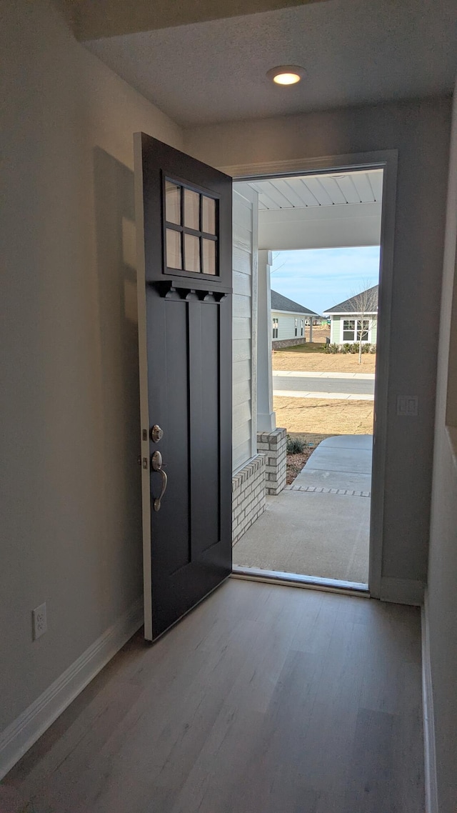 entryway featuring hardwood / wood-style floors