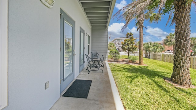 view of yard with a patio