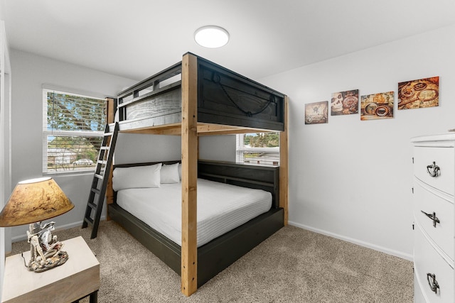 bedroom featuring carpet