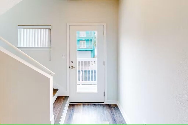 entryway featuring dark hardwood / wood-style floors