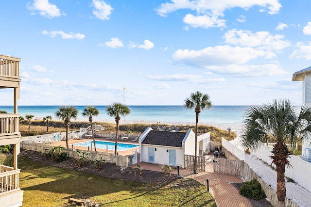 water view featuring a view of the beach