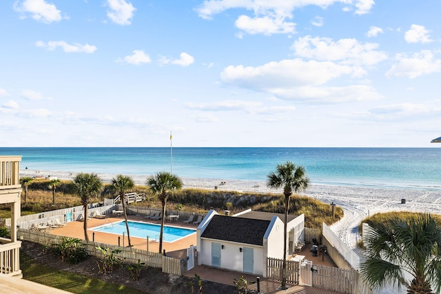 water view featuring a view of the beach