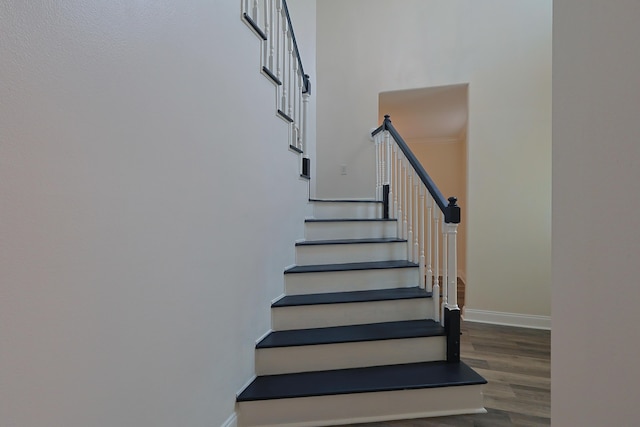 149 Legion Park Loop, Miramar Beach, FL 32550 - stairs featuring wood finished floors and baseboards