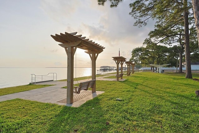 149 Legion Park Loop, Miramar Beach, FL 32550 - view of property's community featuring a water view, a yard, and a pergola