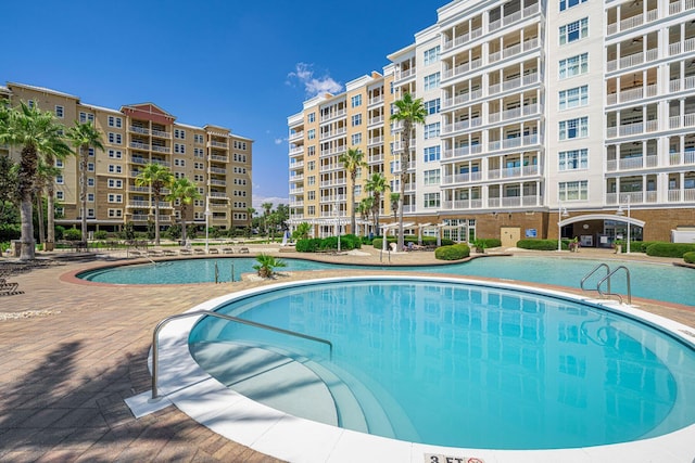 view of pool with a patio