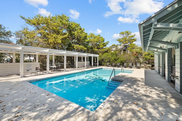 view of pool with a patio area