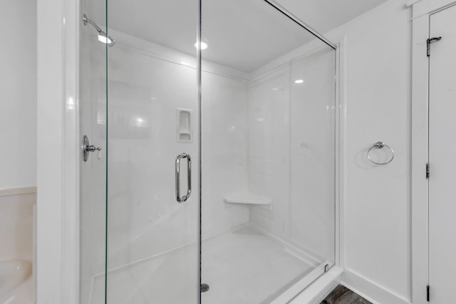 bathroom with an enclosed shower