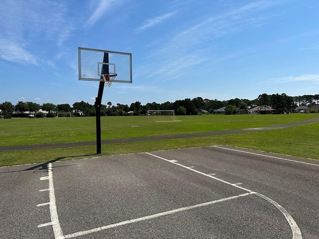 view of basketball court with community basketball court