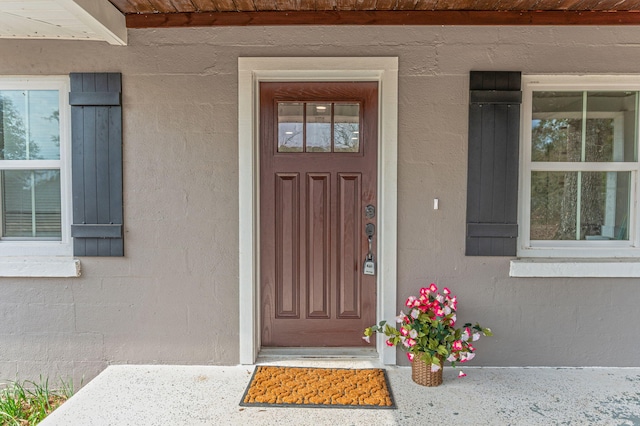 view of doorway to property